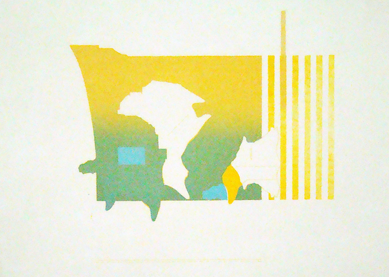 Untitled PP 1969 Rare Proof Limited Edition Print by Ed Moses Untitled PP 1969 Rare Proof Limited Edition Print by Ed Moses