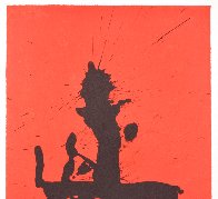 Octavio Paz Suite: Red Samurai AP 1987 Limited Edition Print by Robert Motherwell - 3 Octavio Paz Suite: Red Samurai AP 1987 Limited Edition Print by Robert Motherwell - 3