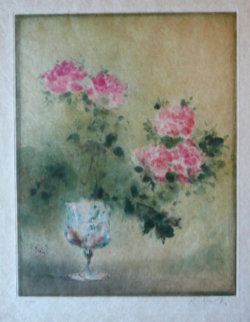 Roses in Vase 1985 Limited Edition Print - Kaiko Moti Roses in Vase 1985 Limited Edition Print - Kaiko Moti