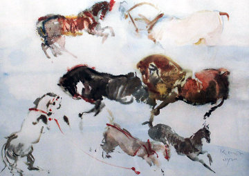 Rare Set of 5 Untitled Animal Etchings 1964 Limited Edition Print - Kaiko Moti Rare Set of 5 Untitled Animal Etchings 1964 Limited Edition Print - Kaiko Moti