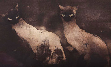 Les Chats 1981 Limited Edition Print - Kaiko Moti Les Chats 1981 Limited Edition Print - Kaiko Moti