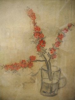 Orange Blossoms in a Vase 1980 Limited Edition Print - Kaiko Moti