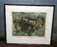 Orange Tufted Birds 1963 Limited Edition Print by Kaiko Moti - 1 Orange Tufted Birds 1963 Limited Edition Print by Kaiko Moti - 1