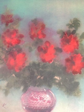 Fleurs Rouges 1975 Limited Edition Print - Kaiko Moti