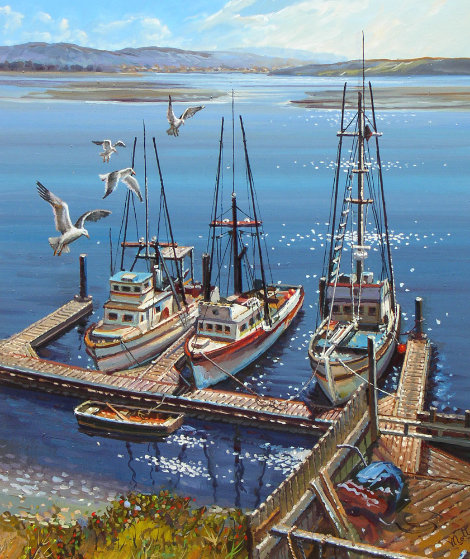 Morro Bay 26x30 Original Painting by Fil Mottola Morro Bay 26x30 Original Painting by Fil Mottola
