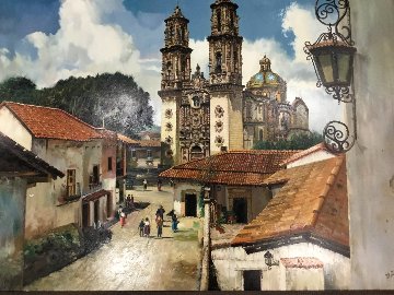 Taxco Mexico 1970 40x50 Huge Original Painting - Fil Mottola Taxco Mexico 1970 40x50 Huge Original Painting - Fil Mottola