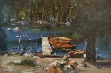 High Sierras 1963 29x41 Original Painting - Fil Mottola High Sierras 1963 29x41 Original Painting - Fil Mottola
