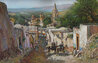 Small Mexican Village 24x36 - Oil on Canvas - Huge - Signed Twice Original Painting by Fil Mottola - 3