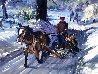 Winter in New England 1970 24x48 - Huge Original Painting by Fil Mottola - 4