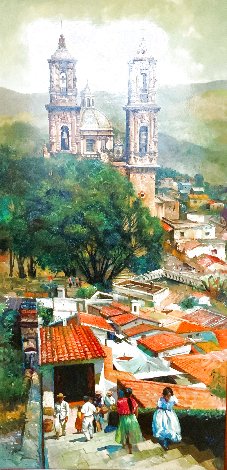 Taxco 57x33 - Huge - Mexico Original Painting - Fil Mottola
