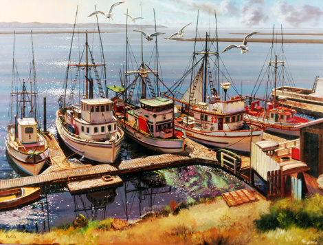 Morro Bay, California 42x52 - Huge Original Painting - Fil Mottola