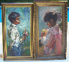 Blue Boy and Pinkie 1966 Set of 2 30x30 Original Painting by Fil Mottola - 2