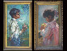 Blue Boy and Pinkie 1966 Set of 2 30x30 Original Painting by Fil Mottola - 1