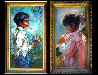Blue Boy and Pinkie 1966 Set of 2 30x30 Original Painting by Fil Mottola - 0