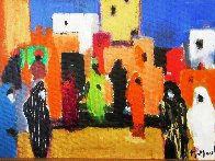 Place Aux Herbes a Marrakech 2004 10x15 Original Painting by Marcel Mouly - 0