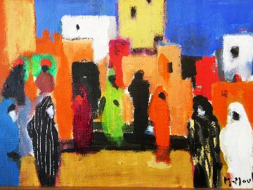Place Aux Herbes a Marrakech 2004 10x15 Original Painting - Marcel Mouly Place Aux Herbes a Marrakech 2004 10x15 Original Painting - Marcel Mouly