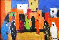 Place Aux Herbes a Marrakech 2004 10x15 Original Painting by Marcel Mouly - 1