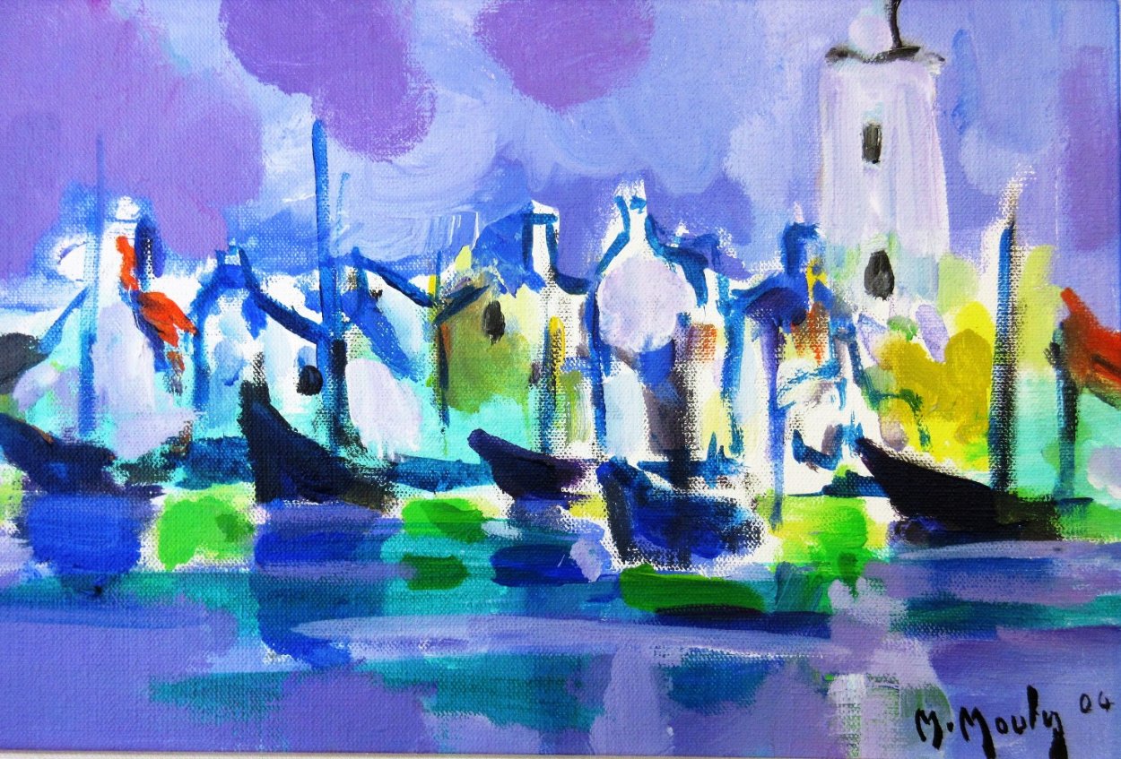 Maisons Bretonne a Pignon 2004 14x19 Original Painting by Marcel Mouly Maisons Bretonne a Pignon 2004 14x19 Original Painting by Marcel Mouly