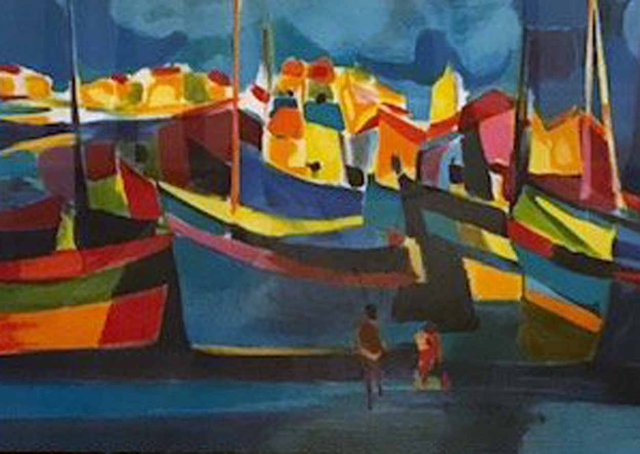 Bateaux Elevant Les Maison 1996 Limited Edition Print by Marcel Mouly Bateaux Elevant Les Maison 1996 Limited Edition Print by Marcel Mouly