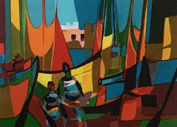 Les Marins Grec 1994 Limited Edition Print - Marcel Mouly Les Marins Grec 1994 Limited Edition Print - Marcel Mouly