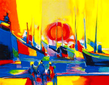 Port Marocain 2005 Limited Edition Print - Marcel Mouly Port Marocain 2005 Limited Edition Print - Marcel Mouly