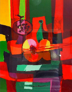 Guitar with a Red Shawl 2006 - Huge Limited Edition Print - Marcel Mouly
