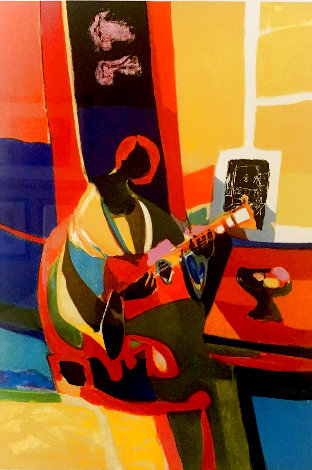 Still with Guitar Limited Edition Print - Marcel Mouly