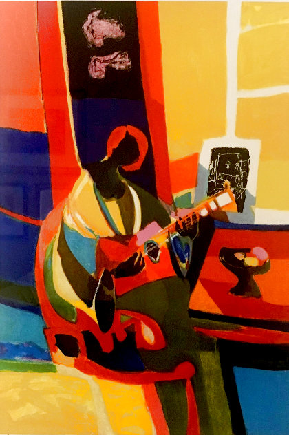 Still with Guitar Limited Edition Print by Marcel Mouly