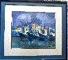 Untitled European Harbor Scene 2003 22x24 Original Painting by Marcel Mouly - 2