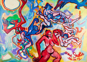 Jugs and Other Friends 41x57 Super Huge Original Painting - Max Shertz Jugs and Other Friends 41x57 Super Huge Original Painting - Max Shertz