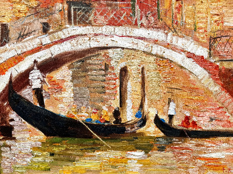 Ponte Minich  2017 30x34 - Venice, Italy Original Painting - Fedor Mukhin