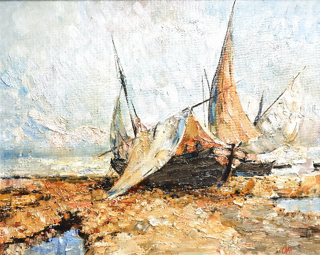 Tired Sails 2015 23x27 Original Painting by Olga Mukhina