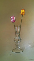 2 Tulips in a Glass 2000 42x30 Super Huge Original Painting by Javier Mulio - 0 2 Tulips in a Glass 2000 42x30 Super Huge Original Painting by Javier Mulio - 0
