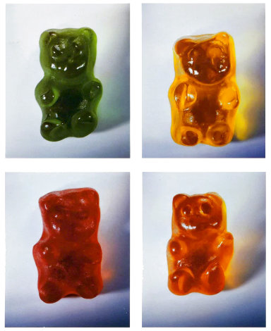 Gummy Bears - Framed  Suite of Four 2002 HS Photography - Vik Muniz