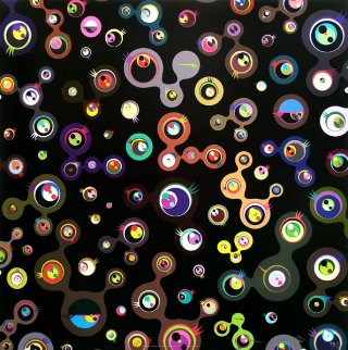 Jellyfish Eyes Black 4 Limited Edition Print - Takashi Murakami Jellyfish Eyes Black 4 Limited Edition Print - Takashi Murakami