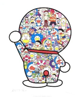 Mr. Fujiko F. Fujio and Doraemon are in the Field of Flowers 2018 Limited Edition Print - Takashi Murakami