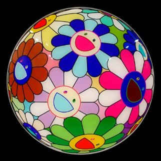 Flower Ball Charger Fiberglass Plate Sculpture - Takashi Murakami Flower Ball Charger Fiberglass Plate Sculpture - Takashi Murakami