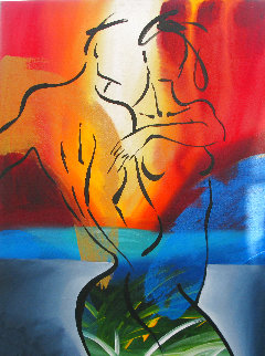Lovers in Paradise 2004 40x30 Huge Original Painting - Elaine Murphy Lovers in Paradise 2004 40x30 Huge Original Painting - Elaine Murphy