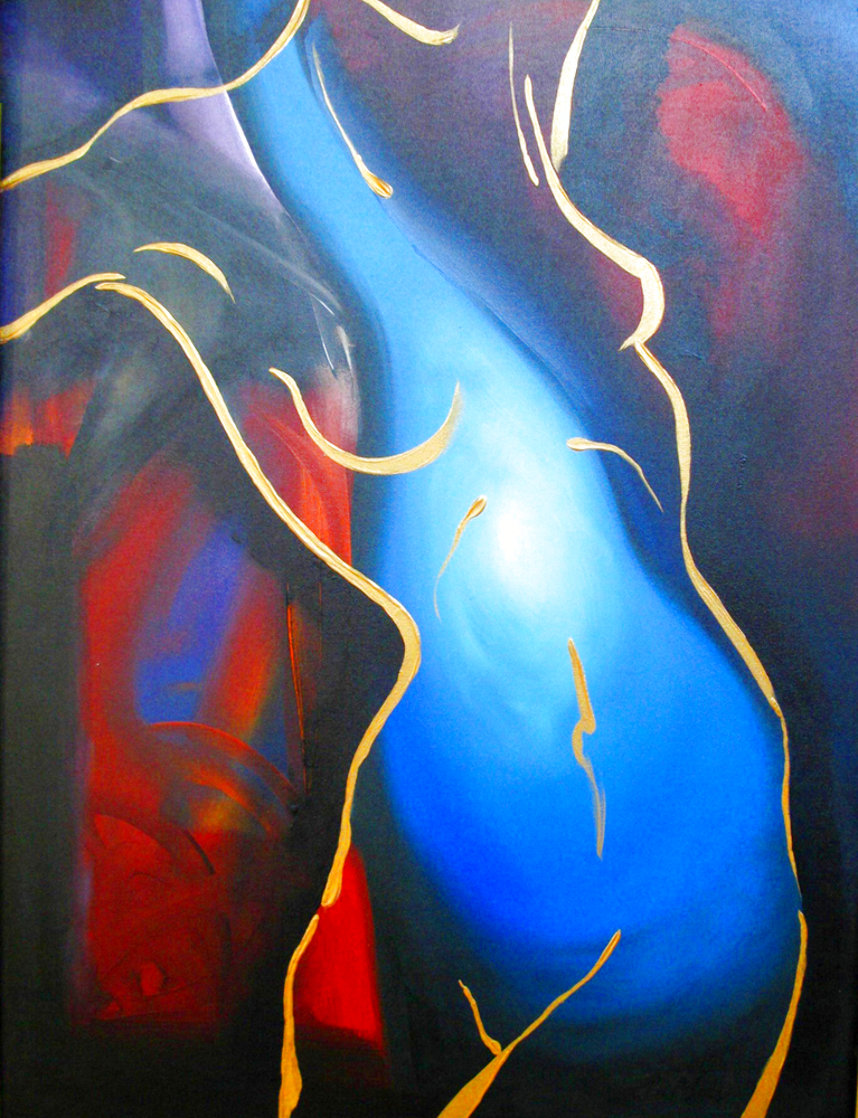 Into the Light 2004 40x30  Huge Original Painting by Elaine Murphy