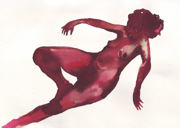 Little Brown Goddess Watercolor 2001 5x7 Watercolor - Wangechi Mutu Little Brown Goddess Watercolor 2001 5x7 Watercolor - Wangechi Mutu