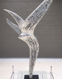 Spring Growth Aluminum Sculpture 1996 48 in Sculpture - James C. Myford Spring Growth Aluminum Sculpture 1996 48 in Sculpture - James C. Myford