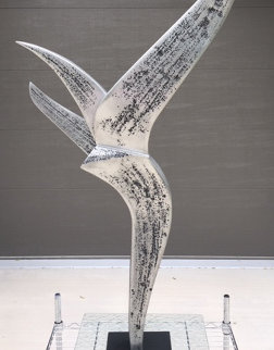 Spring Growth Aluminum Sculpture 1996 48 in - Huge Sculpture - James C. Myford 