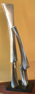 Two Compatible Forms Cast Aluminum Unique Sculpture 1978 30 in Sculpture - James C. Myford Two Compatible Forms Cast Aluminum Unique Sculpture 1978 30 in Sculpture - James C. Myford
