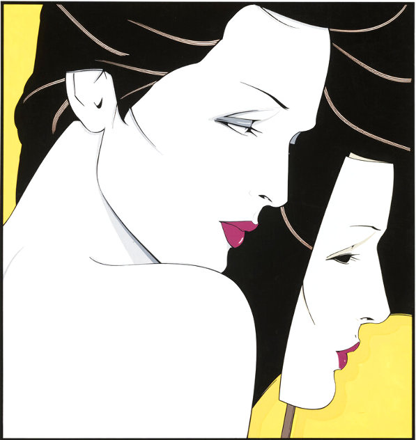 Mask I and II Diptych 1983 Limited Edition Print by Patrick Nagel