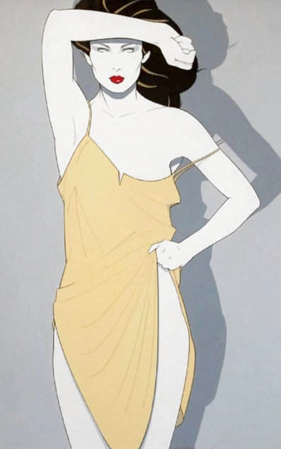 Yellow Dress 1980 - Huge HS Limited Edition Print by Patrick Nagel
