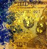 Benjamin Franklin in Gold 2016 28x26 Original Painting by Linda Naili - 1