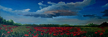 On a Cloudy Day 2009 27x53 Original Painting - David Najar On a Cloudy Day 2009 27x53 Original Painting - David Najar