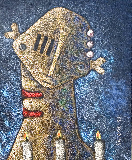 Untitled Painting 1992 36x26 Original Painting - Hector Najera Untitled Painting 1992 36x26 Original Painting - Hector Najera