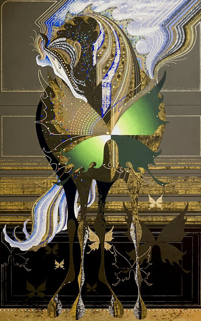 Emerald Butterflies 1988 Limited Edition Print by Tadashi Nakayama