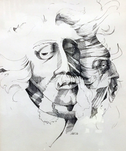 Study for  The Fall  Drawing 1972 12x10 Drawing by  Nall